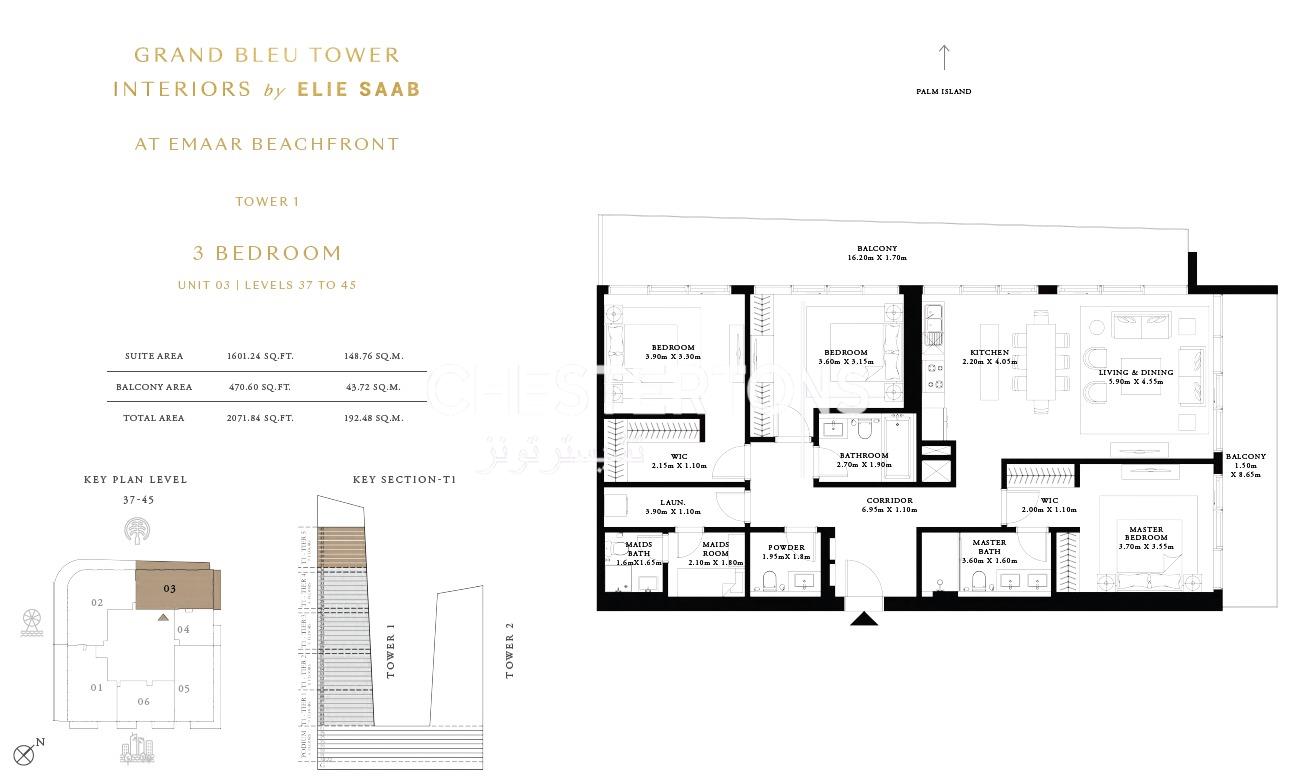 Image of Penthouse - 3 Bedrooms - 4 Bathrooms for Sale in Dubai Harbour-Dubai-United Arab Emirates, Image 23
